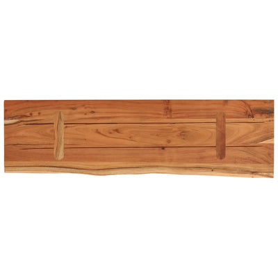 Seinähylly 60x20x3,8 cm suorakaide täysi akasiapuu elävä reuna