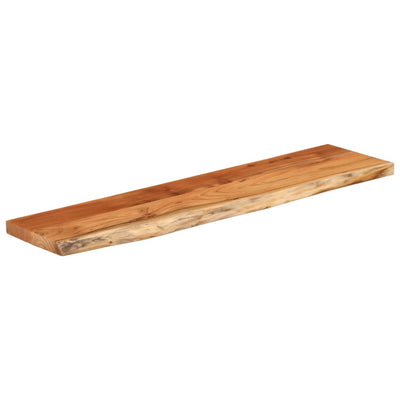 Seinähylly 120x30x3,8 cm suorakaide täysi akasiapuu elävä reuna