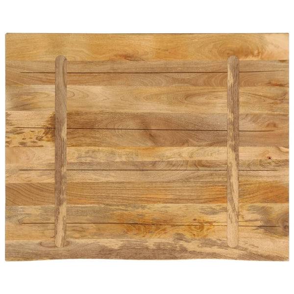 Pöytälevy 110x80x2,5 cm elävä reuna karkea täysi mangopuu