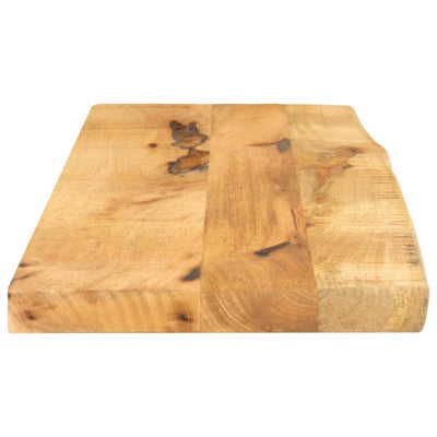 Pöytälevy 90x30x3,8 cm elävä reuna karkea täysi mangopuu