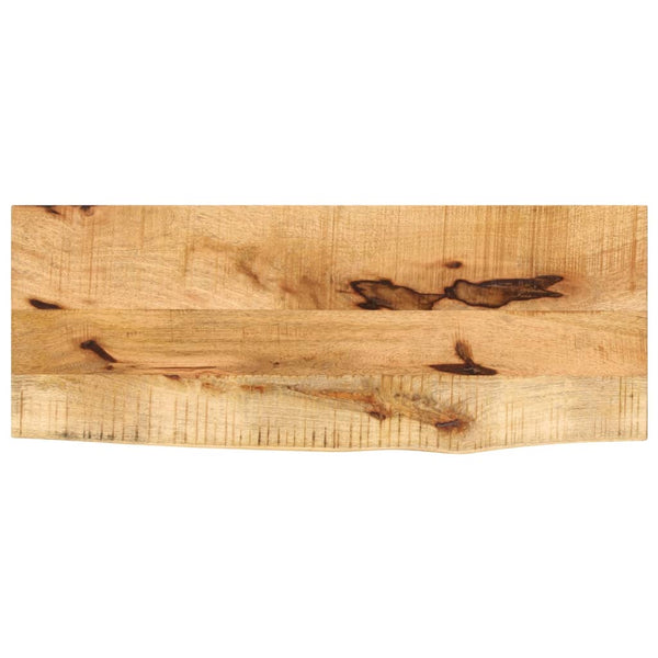 Pöytälevy 90x40x3,8 cm elävä reuna karkea täysi mangopuu