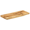 Pöytälevy 90x40x3,8 cm elävä reuna karkea täysi mangopuu