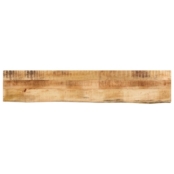 Pöytälevy 140x40x3,8 cm elävä reuna karkea täysi mangopuu