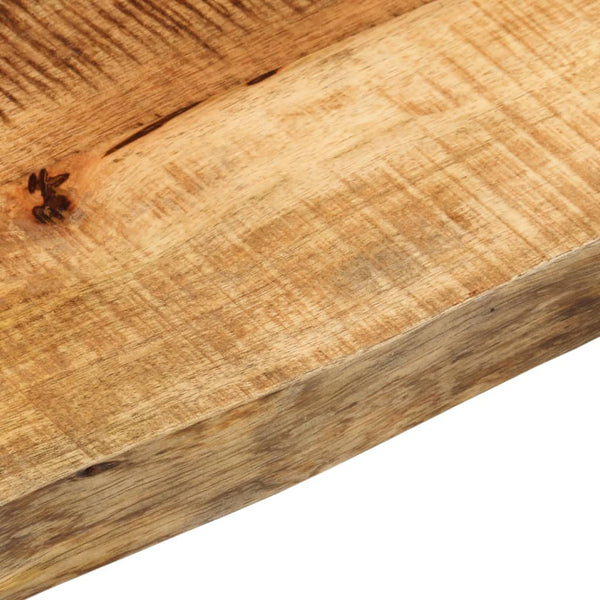 Pöytälevy 140x40x3,8 cm elävä reuna karkea täysi mangopuu