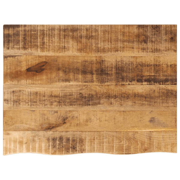 Pöytälevy 70x60x3,8 cm elävä reuna karkea täysi mangopuu