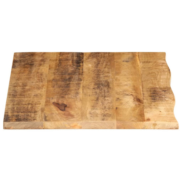Pöytälevy 80x60x3,8 cm elävä reuna karkea täysi mangopuu