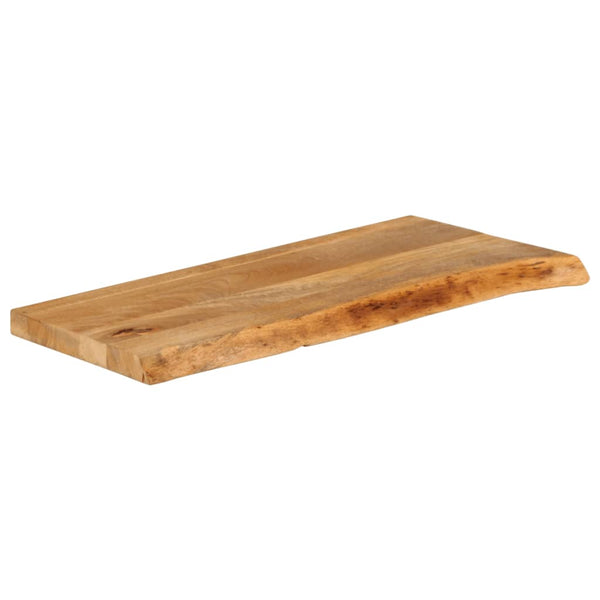 Pöytälevy elävä reuna 90x20x2,5 cm täysi mangopuu