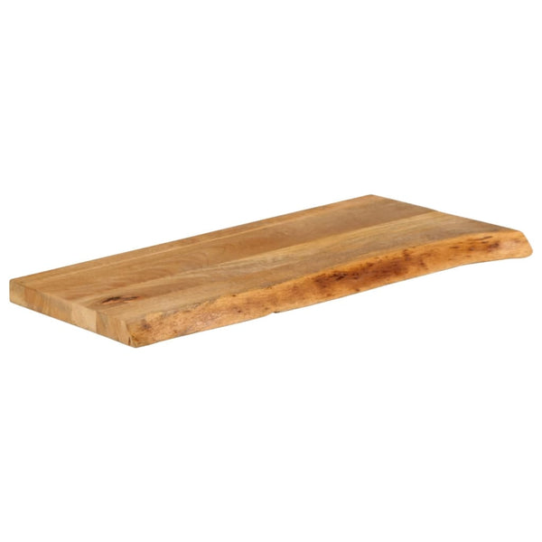 Pöytälevy elävä reuna 80x30x2,5 cm täysi mangopuu