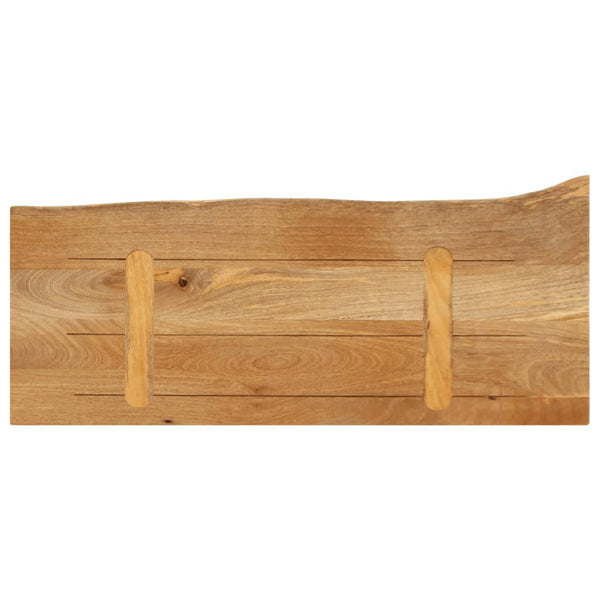 Pöytälevy elävä reuna 70x40x2,5 cm täysi mangopuu