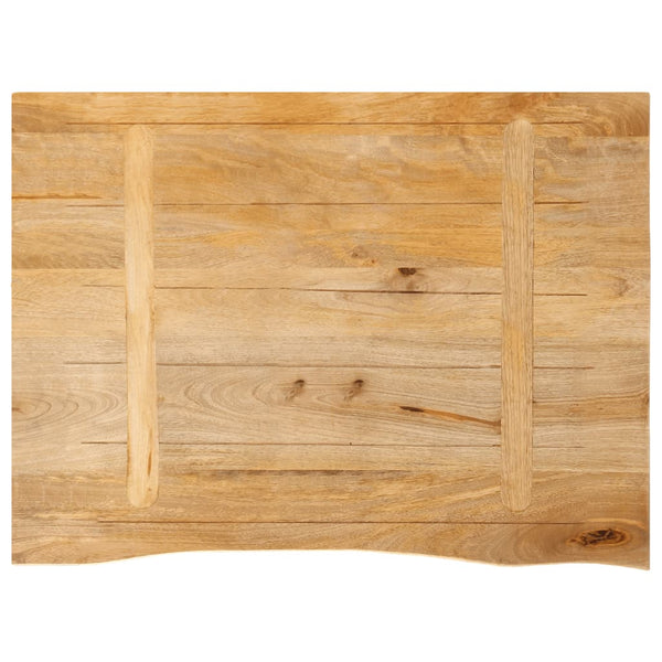 Pöytälevy elävä reuna 80x60x2,5 cm täysi mangopuu
