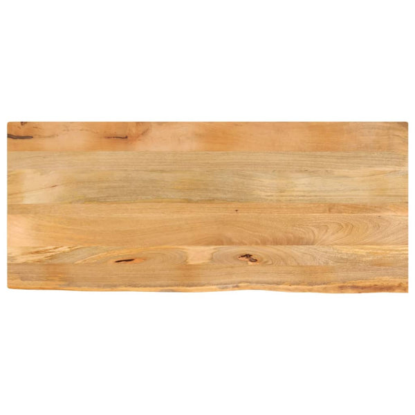 Pöytälevy elävä reuna 140x60x2,5 cm täysi mangopuu