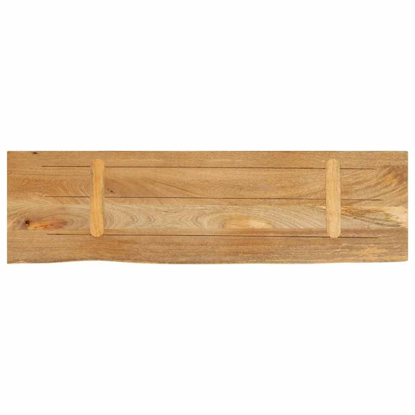 Pöytälevy elävä reuna 110x30x3,8 cm täysi mangopuu