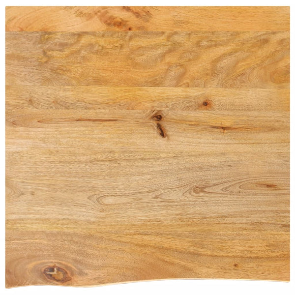 Pöytälevy elävä reuna 80x80x3,8 cm täysi mangopuu