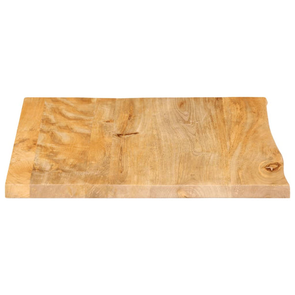 Pöytälevy elävä reuna 80x80x3,8 cm täysi mangopuu
