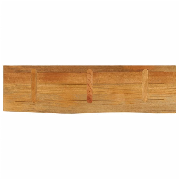 Pöytälevy elävä reuna 120x30x2,5 cm täysi mangopuu