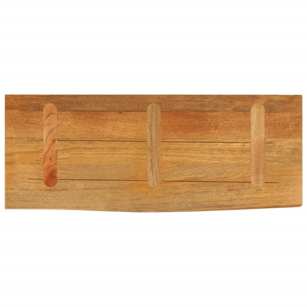 Pöytälevy elävä reuna 90x30x3,8 cm täysi mangopuu