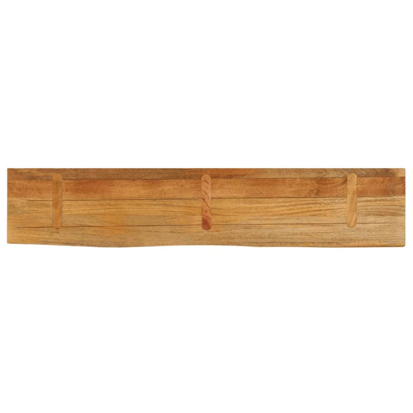 Pöytälevy elävä reuna 140x30x3,8 cm täysi mangopuu