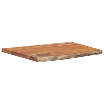 Pöytälevy 70x60x2,5 cm suorakaide täysi akasiapuu elävä reuna