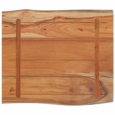 Pöytälevy 70x60x2,5 cm suorakaide täysi akasiapuu elävä reuna