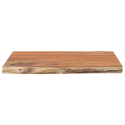 Pöytälevy 70x60x2,5 cm suorakaide täysi akasiapuu elävä reuna