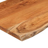 Pöytälevy 70x60x2,5 cm suorakaide täysi akasiapuu elävä reuna
