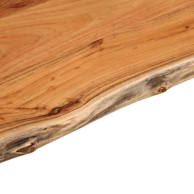 Pöytälevy 70x60x2,5 cm suorakaide täysi akasiapuu elävä reuna