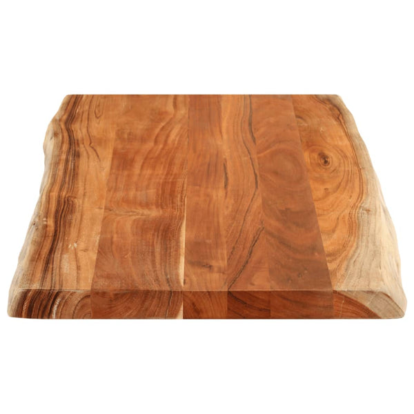 Pöytälevy 120x60x2,5 cm suorakaide täysi akasiapuu elävä reuna