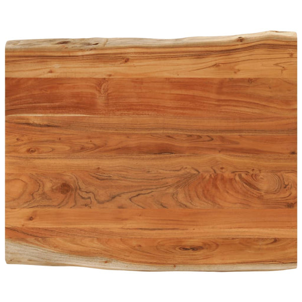 Pöytälevy 100x80x2,5 cm suorakaide täysi akasiapuu elävä reuna