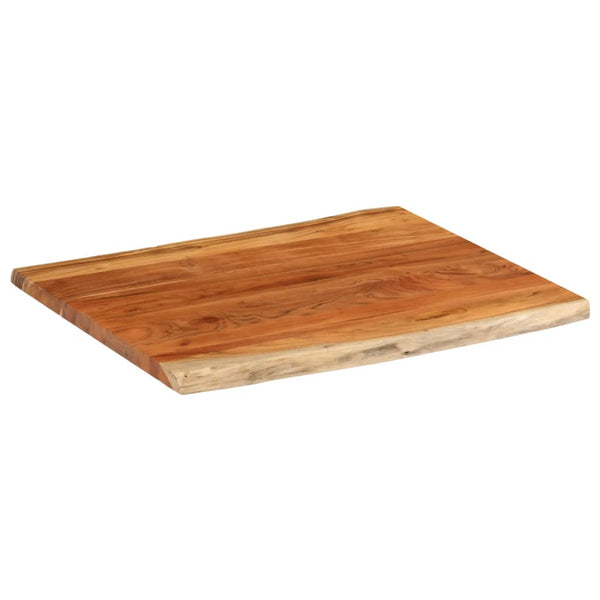 Pöytälevy 100x80x2,5 cm suorakaide täysi akasiapuu elävä reuna