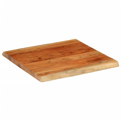 Pöytälevy 60x60x3,8 cm suorakaide täysi akasiapuu elävä reuna