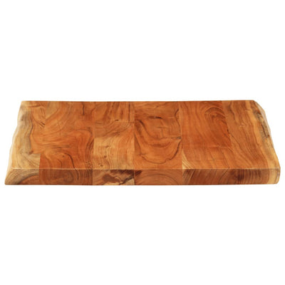 Pöytälevy 60x60x3,8 cm suorakaide täysi akasiapuu elävä reuna