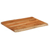 Pöytälevy 90x60x3,8 cm suorakaide täysi akasiapuu elävä reuna