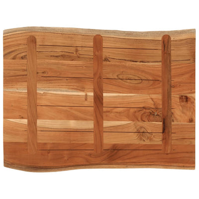 Pöytälevy 90x60x3,8 cm suorakaide täysi akasiapuu elävä reuna