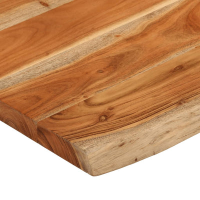 Pöytälevy 90x60x3,8 cm suorakaide täysi akasiapuu elävä reuna