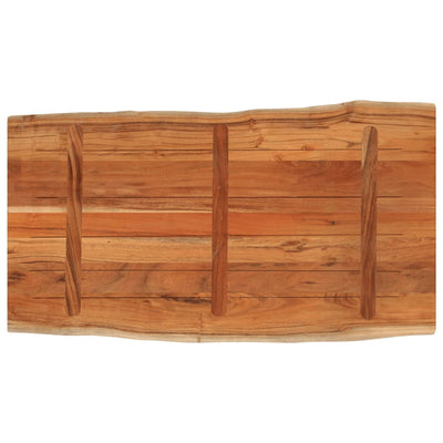 Pöytälevy 100x60x3,8 cm suorakaide täysi akasiapuu elävä reuna