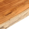 Pöytälevy 100x60x3,8 cm suorakaide täysi akasiapuu elävä reuna