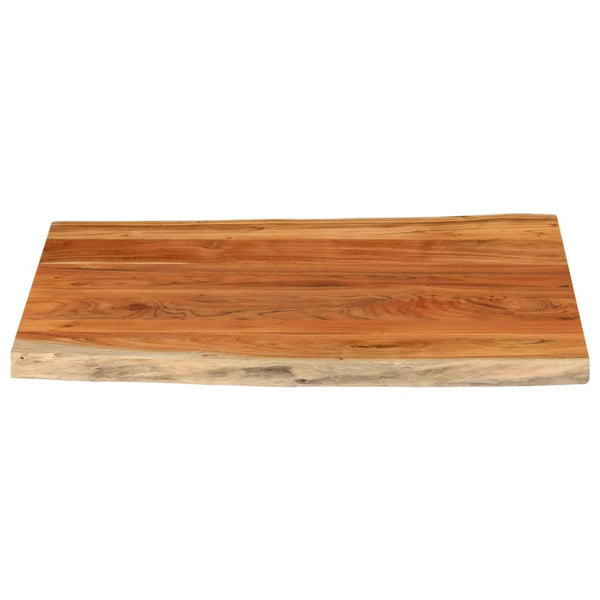 Pöytälevy 90x80x3,8 cm suorakaide täysi akasiapuu elävä reuna