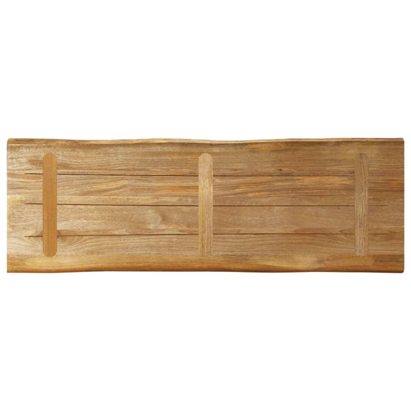 Pöytälevy elävä reuna Silas 110x40x2,5cm (karkea mangopuu)