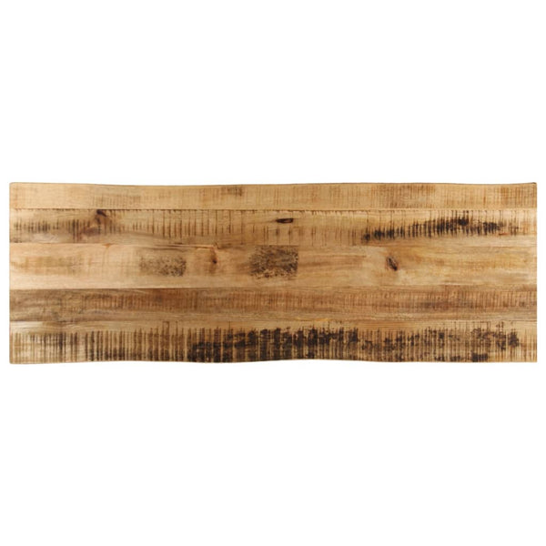 Pöytälevy elävä reuna Silas 120x40x2,5cm (karkea mangopuu)