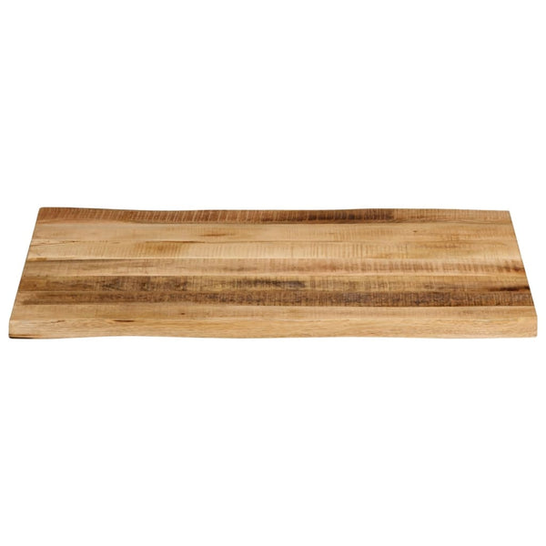 Pöytälevy elävä reuna Silas 90x60x2,5cm (karkea mangopuu)