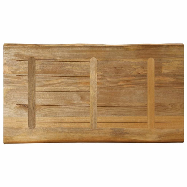 Pöytälevy elävä reuna Silas 100x60x2,5cm (karkea mangopuu)