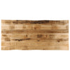 Pöytälevy elävä reuna Silas 140x60x2,5cm (karkea mangopuu)