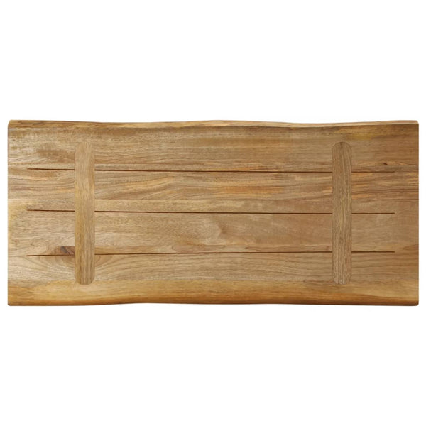 Pöytälevy elävä reuna 80x40x3,8 cm täysi karkea mangopuu