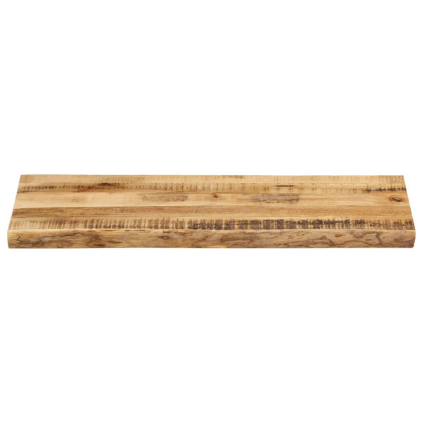 Pöytälevy elävä reuna 90x40x3,8 cm täysi karkea mangopuu