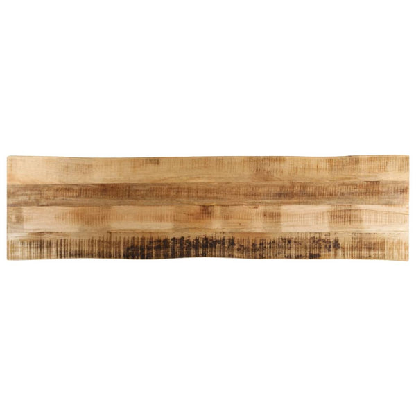 Pöytälevy elävä reuna 160x40x3,8 cm täysi karkea mangopuu