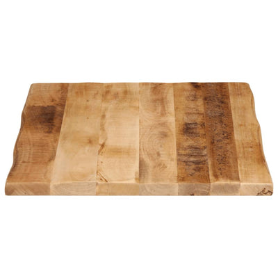 Pöytälevy elävä reuna 70x60x3,8 cm täysi karkea mangopuu