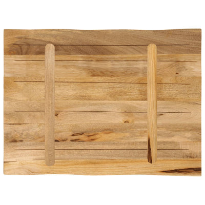 Pöytälevy elävä reuna 70x60x3,8 cm täysi karkea mangopuu