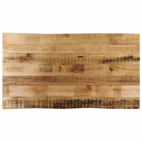 Pöytälevy elävä reuna 100x60x3,8 cm täysi karkea mangopuu