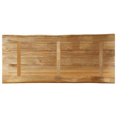 Pöytälevy elävä reuna Silas 140x60x3,8cm (karkea mangopuu)