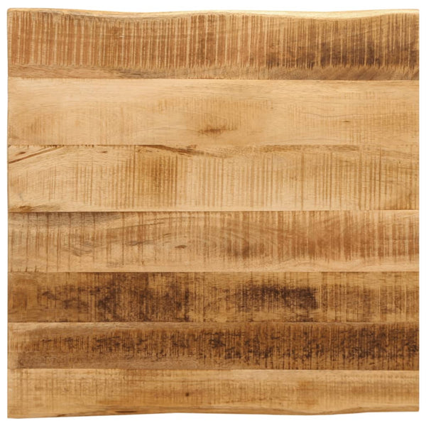 Pöytälevy elävä reuna Silas 80x80x3,8cm (karkea mangopuu)